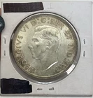 1939 Canadian Silver Dollar .800 Fine George VI & Ottawa Commem Toning