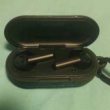 Black Wireless Bluetooth In-Ear Earbuds with Built-In Mic Charging Case
