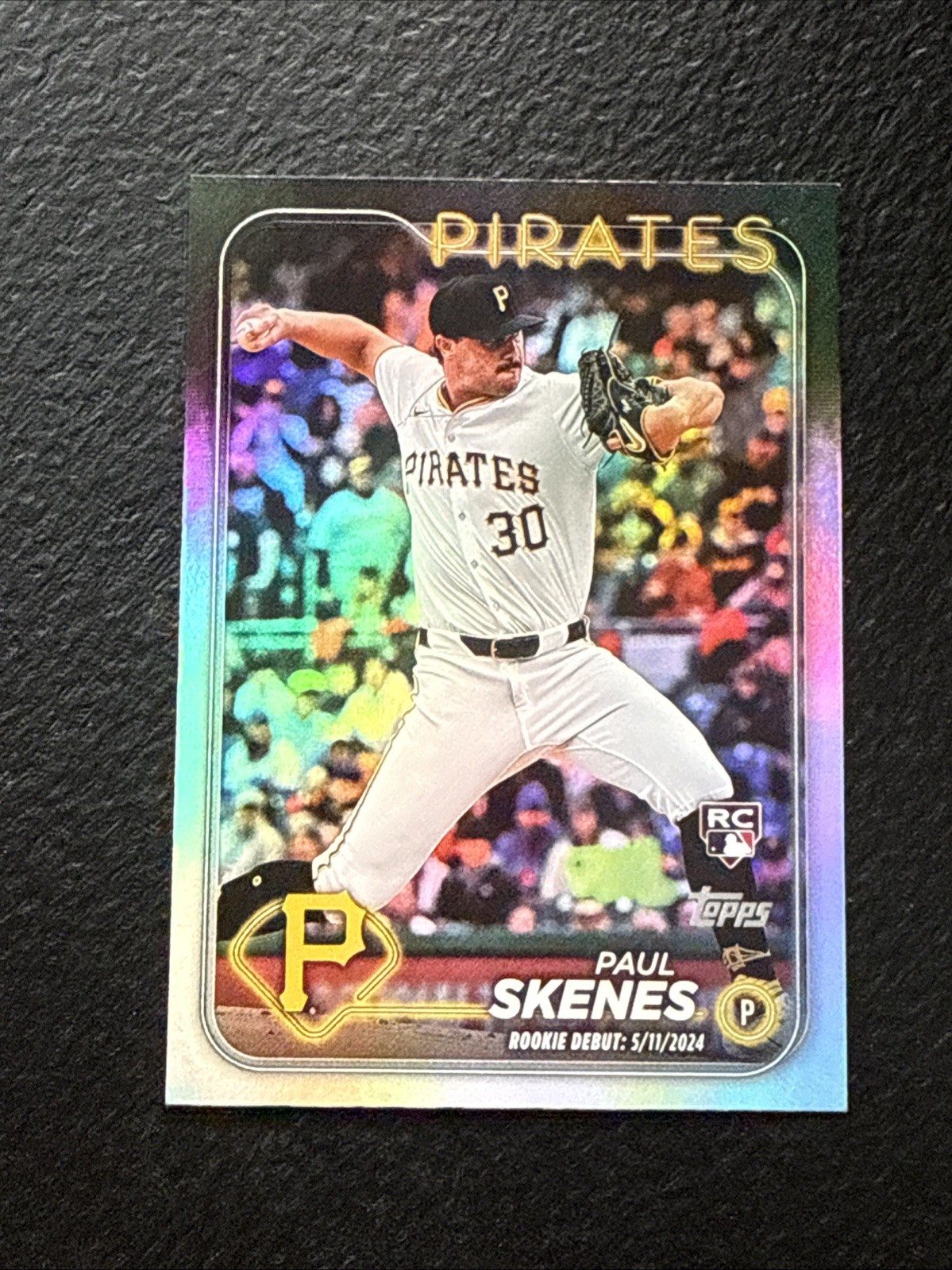 Paul Skenes 2024 Topps Update Rainbow Foil Rookie Debut RC US288 Pirates (B)