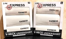 Express Men's Small &Large Luxe Cotton Super Soft Crew Neck Undershirts 3-Pack