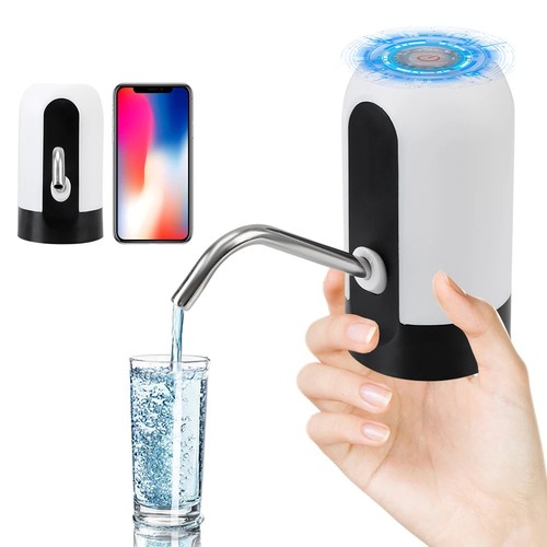 USB Electric Water Pump Dispenser Portable Bottle Tap LED Light - Foto 1 di 8