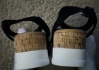 Athletefit Wedge Sandals Elastic Strap Cork Platform Women’s Size 7.5 Black New — photo 6