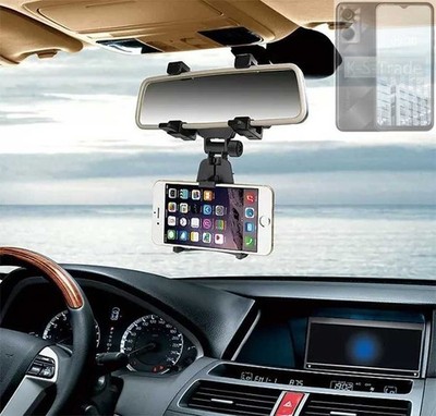 Autohalterung Rückspiegel für Tecno Pop 6 Pro Smartphone Halter Spiegelhalteru