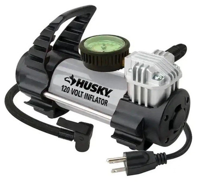 #ad Husky Electric Air Tire Pump 120V Inflator HY120 *NEW Slightly Damaged Box* $39.99