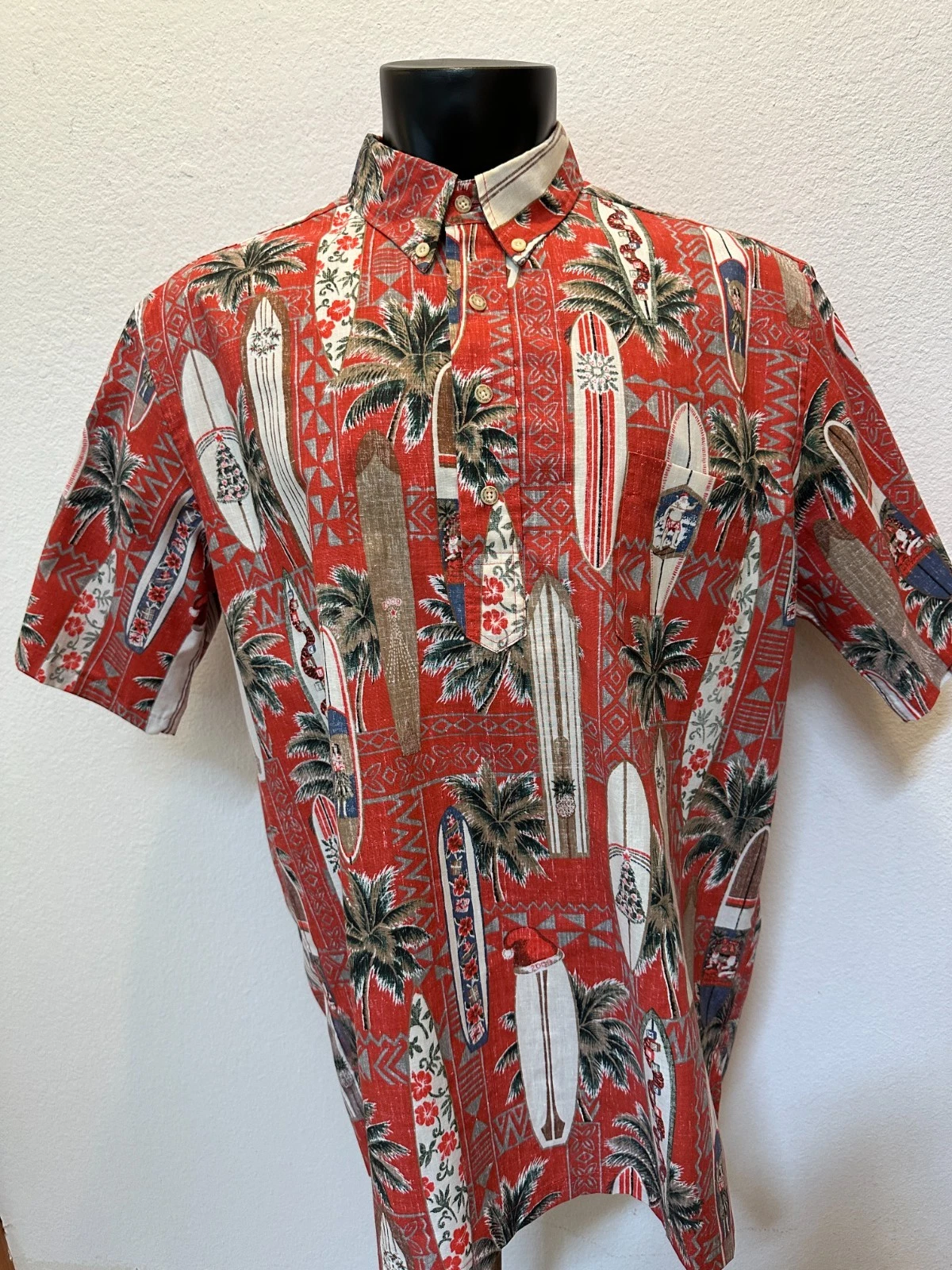 Reyn Spooner Hawaiian Shirt Mens XL Retro SurfBoards 2009 60/40 EZ Care Vintage
Opens in a new windo