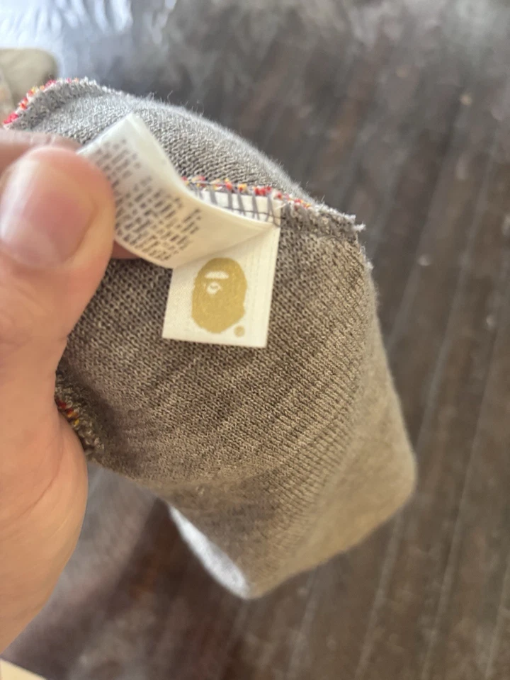 Sombrero tejido A Bathing Ape 2nd Shark color gris Foto 4 de 4