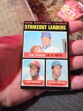 1971 Topps #72 NL Strike Out Leaders NM - Cut Error 