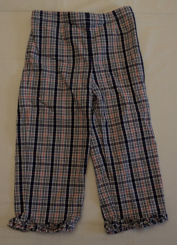 Gymboree 6 Girl Crop Capri Pants 2001 vintage Cherries red white blue patriotic