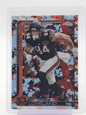 COLSTON LOVELAND 2025 TOPPS CHROME CAMO REFRACTOR SSP ROOKIE #345 BEARS Q4832