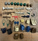 Vintage GI Joe 34 Piece Lot Of Accessory Pack AP Weapons, Helmets, & Backpacks
