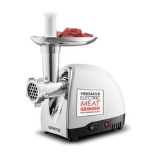 Gourmia Electric Meat Grinder, Sausage Stuffer, 3 Stainless Steel Grind Plates
