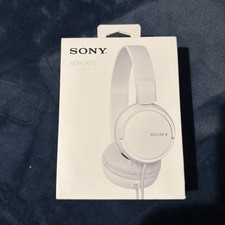 Sony ZX Series Wired On-Ear Headphones, White MDR-ZX110 Airplane Headphones NIB