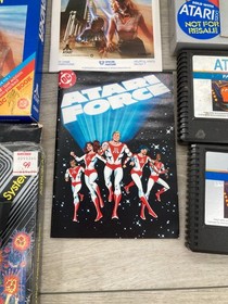 Vintage Atari 5200 Video Game Lot Pac Man 5208 Defender Joust DC Comic Magazine