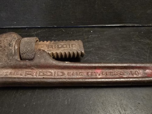 Llave de tubo rígida vintage de 14" hecha en EE. UU. - Herramienta de fontanero - Herrajes reparación en el hogar - Imagen 3 de 10