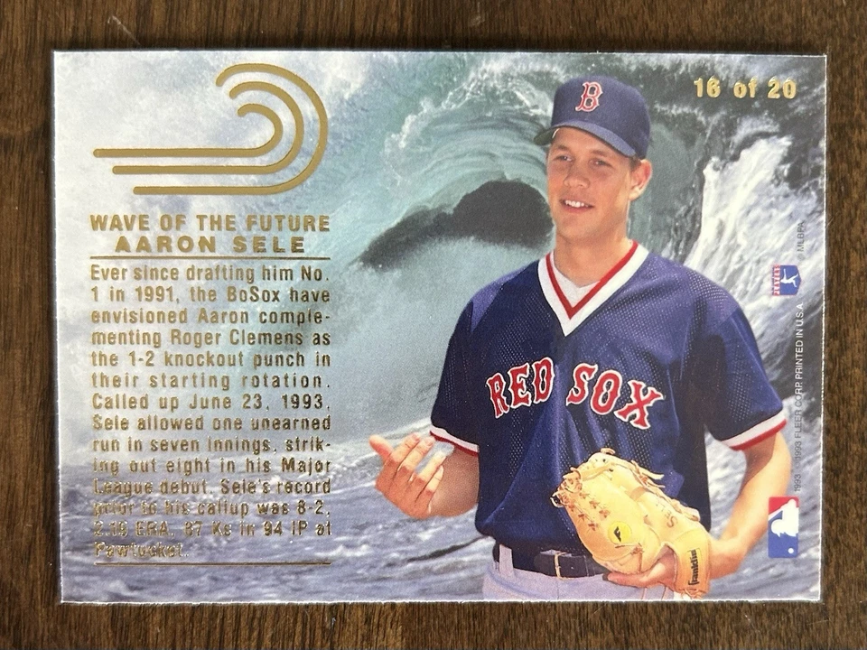 1993 Flair - Wave of the Future Aaron Sele #16 - RC - Image 2 of 2