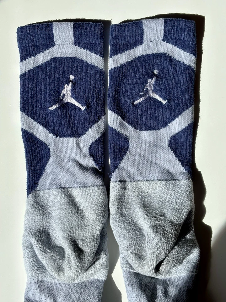 Air Jordan Jumpman Basketball Dri-FIT Crew Sock Midnight Navy/Grey Large (8-12) - Image 2 of 4