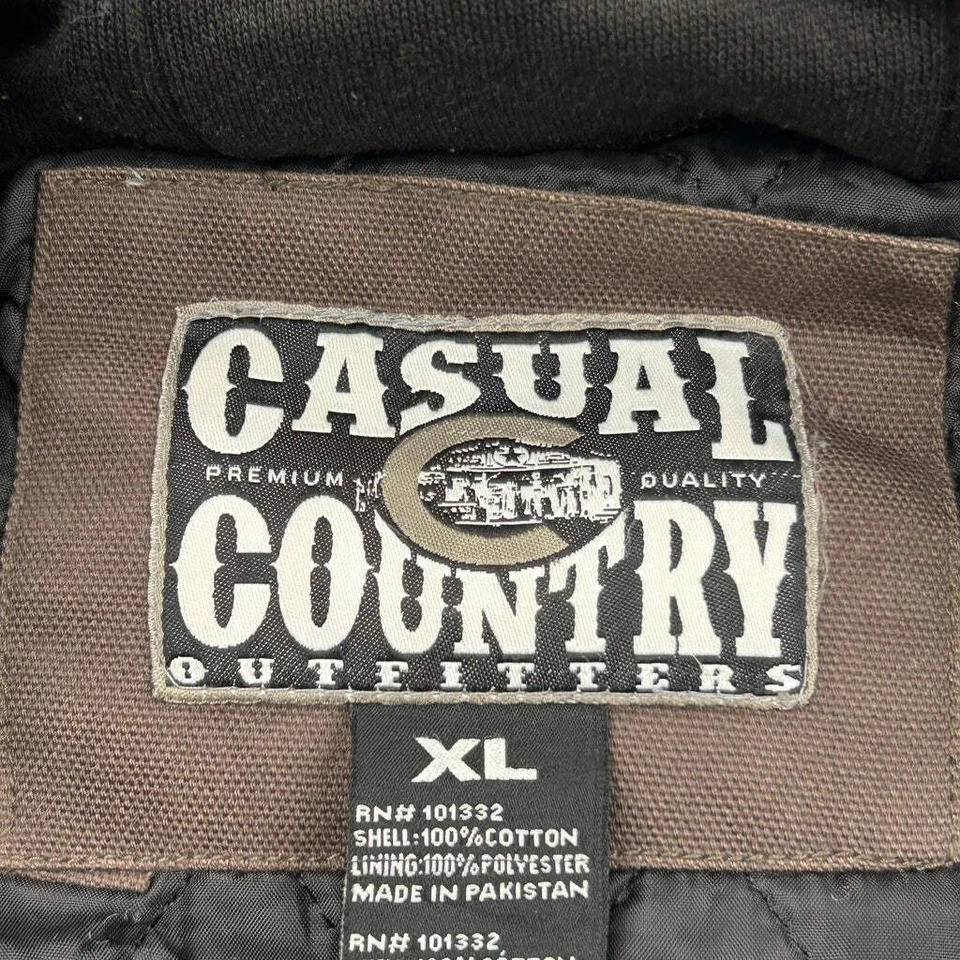 Chaqueta informal County - XL algodón marrón Foto 3 de 4