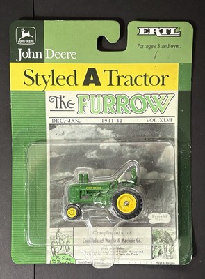 John Deere Styled A Narrow Front Tractor ERTL 1/64 The Furrow Series ZFN15154