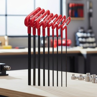 EKLIND 8-Piece Hex T-Key Set   Ergonomic Cushion Grip and Compact Pouch Included