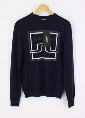 J.LINDEBERG MENS STEIN KNITTED SKI SWEATER MERINO NAVY RRP £170 IB