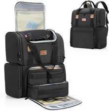 BAFASO Tattoo Backpack with 3 Inner Removable Pouches, Case Black