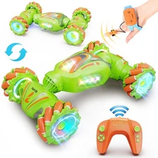 Gesture Sensing RC Stunt Car Birthday Xmas Twist Vehicle with Lights & Music,4WD