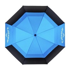 Callaway 62 Inch Large Golf UV Umbrella with Vented Double Canopy Blue