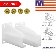 R 7227 Drawer Track Back Plates - White Plastic, 2-7/8 Inch Adjustment, 1 Pair