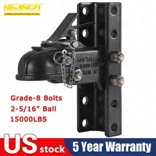 Heavy Duty 15000 Lb 2-516 Adjustable Trailer Coupler 5-position Channel-mount