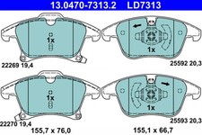 Bremsbelagsatz Scheibenbremse ATE Ceramic 13.0470-7313.2 für FORD MONDEO 5 CD CF