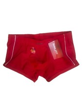 Authentic Olaf Benz BLU1200 Minipants Swim Trunks Square Cut Red White Small S