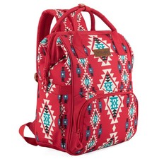Wrangler Aztec Backpack Organized Daypack Travel Baby Bag with Stroller Strap