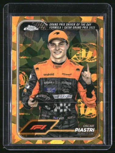 2024 Topps Chrome Sapphire Formula 1 F1 Oscar Piastri Gold 13/50 #175