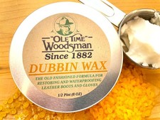 Ole Time Woodsman Dubbin Wax with Beeswax, Beef Tallow, Fish Oil, and Pine Resin