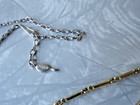 2 Vintage Sarah Coventry 20" Chain Necklaces Gold tone Barrel Links, silver tone — photo 8