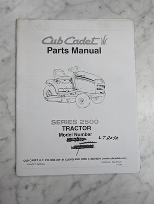 #ad CUB CADET PARTS LIST BOOK MANUAL CATALOG SERIES 2500 TRACTOR LT 2042 2004 $22.45