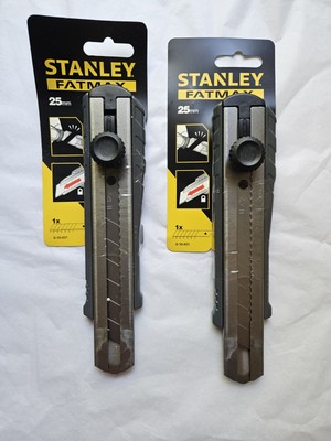X2 STANLEY FATMAX 25mm Snap-Off Blade Utility Knife NEW With Belt Clip 0-10-431