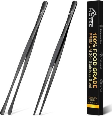 Stainless Steel Cooking Tweezers Professional Kitchen Tongs for Cooking, Gril...
