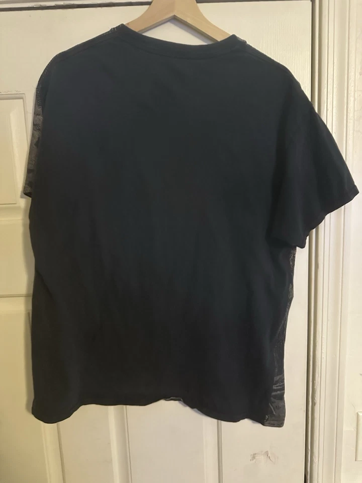 Large Vintage Y2K Kerusso Jesus Christmas Crucifix Front Aop Shirt Nice Fade. - Image 3 of 3