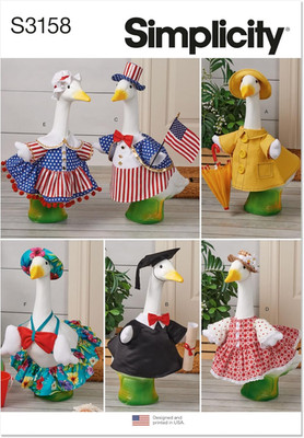 SS3158OS Summer Clothes for Porch and Lawn Geese Sewing Pattern Packet Design