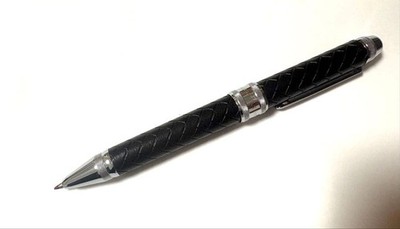 PLATINUM genuine leather wrapped double 3 action multi-function pen with box in