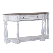 Magnolia Manor 56 Inch Hall Console Table in Antique White