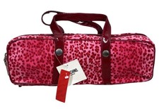 RARE Vintage Moschino Redwall Pink Leopard Print Long Bowling Handbag NWT - READ