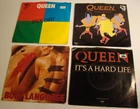 Queen 45 Vinyl Records Lot Of 4 Body Language Back Chat Kind Of Magic Hard Life