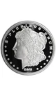 1 Troy oz Sunshine Mint Morgan Design .999 Fine Silver Round Mint Mark SI