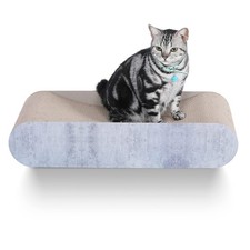 FluffyDream 2 in 1 Cat Scratcher Cardboard Lounge Bed, Cat Scratching Post, Dura