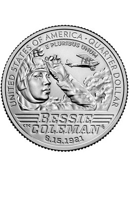2023 D BESSIE COLEMAN  Quarter.  Women Series Uncirculated From US Mint roll.