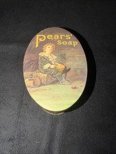 Vintage Pears Soap Gift Tin With Bar Of Soap Inside, 14.5cm X 9.5cm