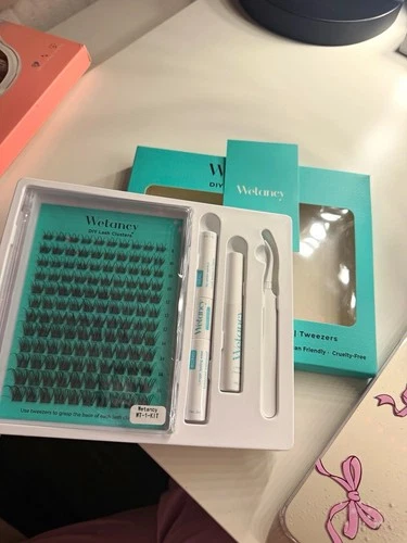 Wetancy DIY Lash Clusters Kit Black Natural Reusable 5ml Short-Med-Long WT-1-KIT - product listing photo