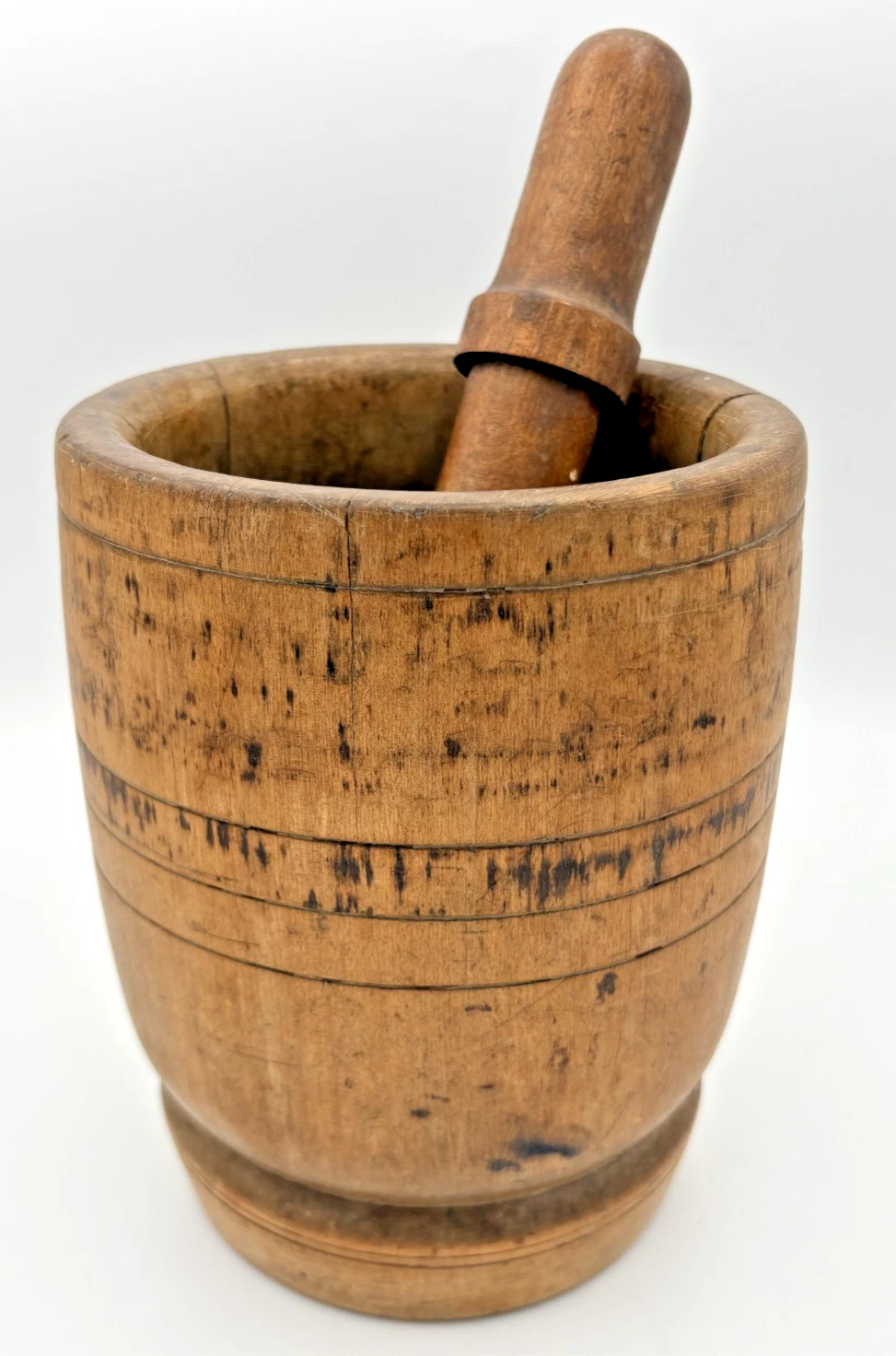 Antique Primitive Wooden Mortar & Pestle Apothecary Pharmacy Rustic 7.5”
Opens in a new window or ta